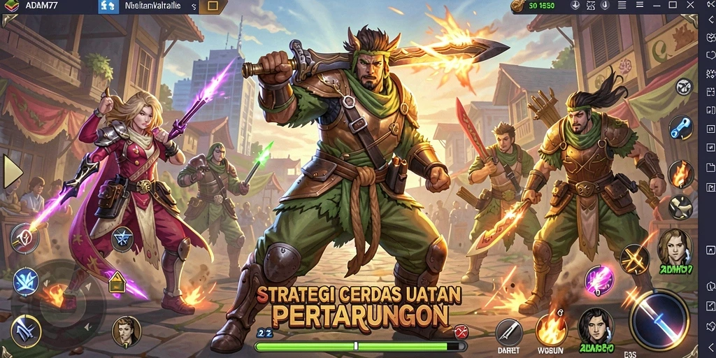 Tampilan gameplay ADAM77 yang penuh strategi dan taktik.
