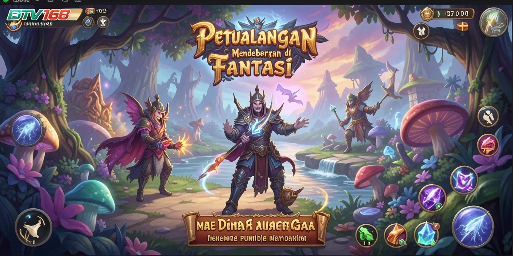 Screenshot utama dari BTV168 menampilkan tampilan aksi seru dalam petualangan.