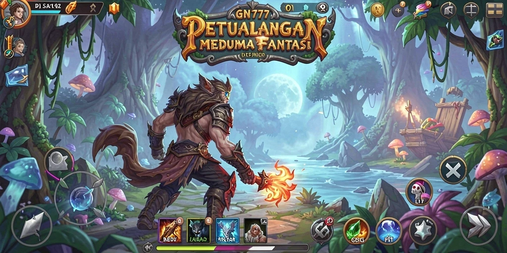 Screenshot gameplay GN777 menampilkan aksi mendebarkan saat menjelajahi dunia fantasi.