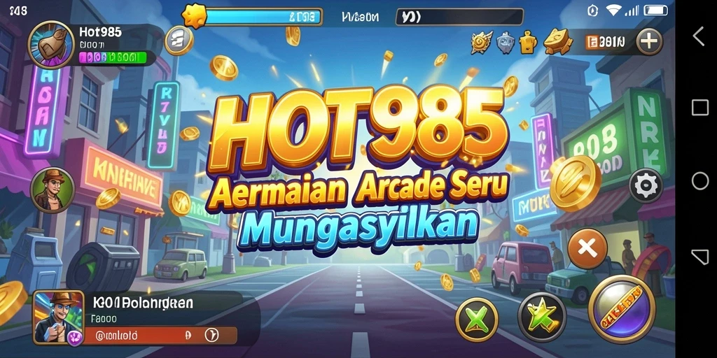 Tangkapan layar gameplay HOT985 menunjukkan aksi seru dalam permainan Arcade.