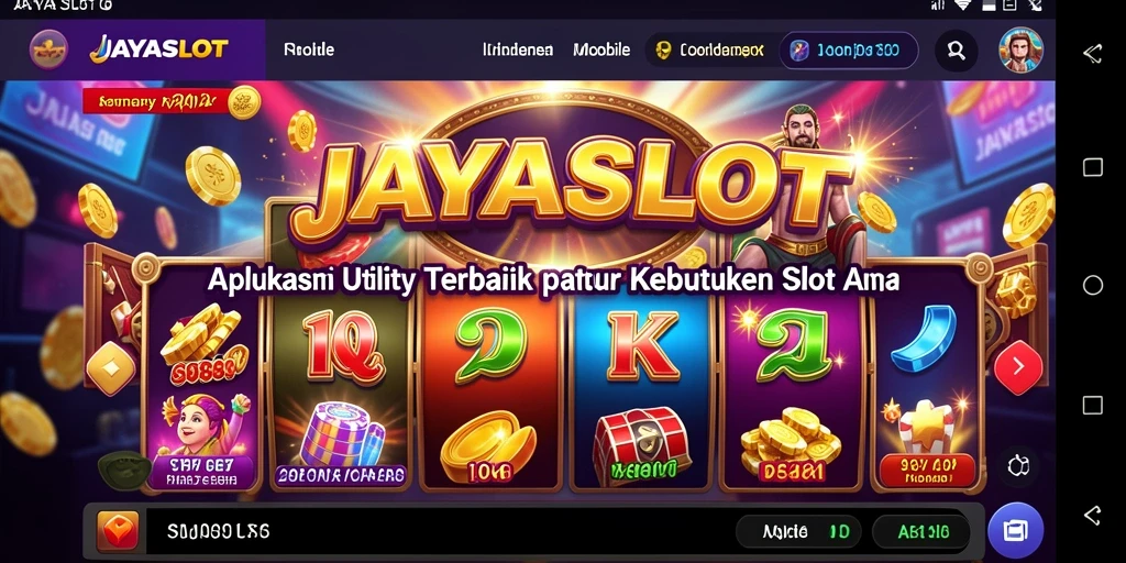 Tampilan dari aplikasi JAYASLOT yang menampilkan fitur-fitur Utility.