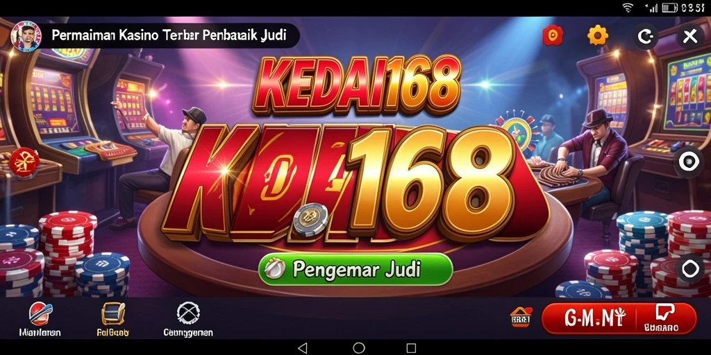 Tampilan gameplay KEDAI168 dengan desain kasino yang menarik.