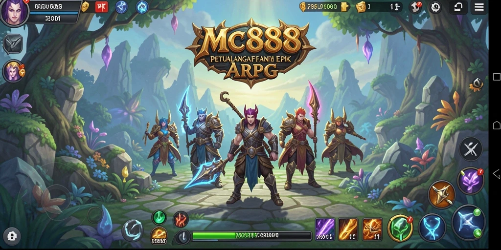 Tampilan gameplay ARPG yang menakjubkan di MC888.
