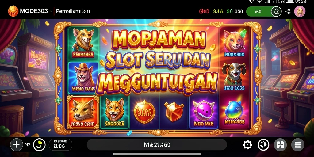 Tampilan gameplay mengasyikkan dari MODE303 dengan berbagai mesin Slot.
