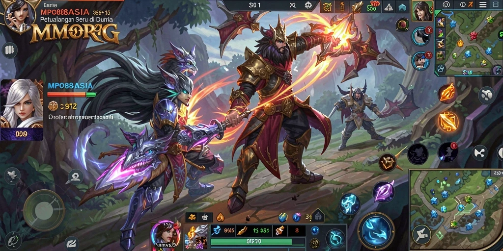 Tampilan gameplay MPO88ASIA yang menakjubkan dalam dunia MMORPG.