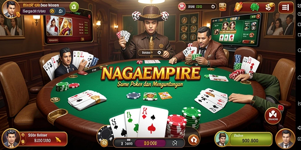 Screenshot gameplay Poker di NAGAEMPIRE yang seru