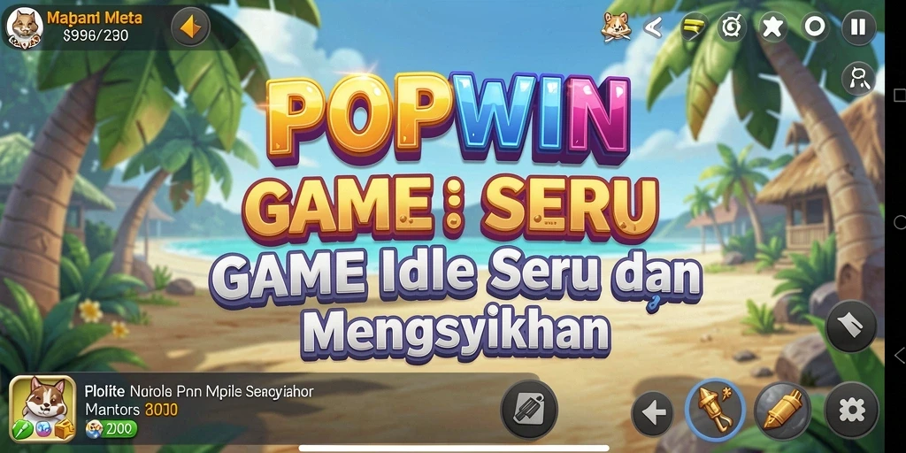 Tampilan gameplay <strong>POPWIN</strong> yang mengasyikkan dengan fitur idle.