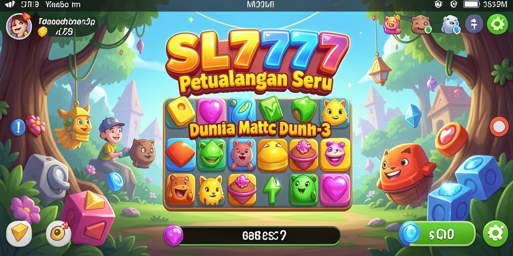 Tampilan gameplay menarik di SL777 dengan tantangan Match-3.