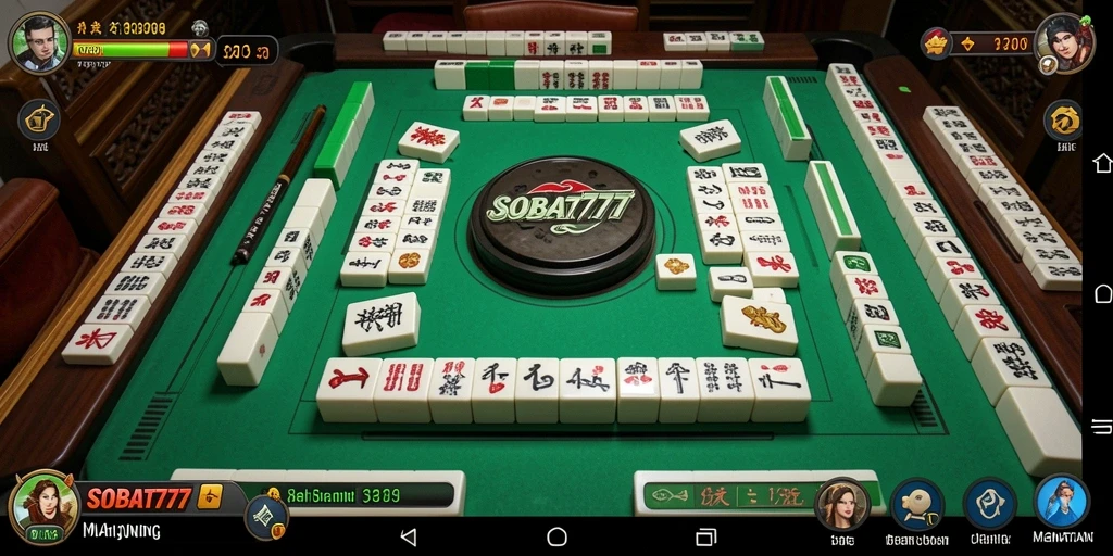 Screenshot gameplay menampilkan keseruan permainan Mahjong SOBAT777.