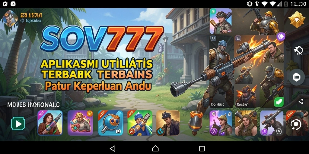 Tampilan antarmuka SOV777 yang user-friendly dengan berbagai fitur utility.