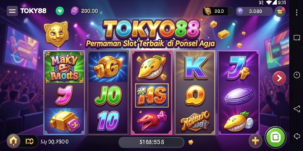 Screenshot utama TOKYO88 yang menampilkan gameplay Slot yang menarik.