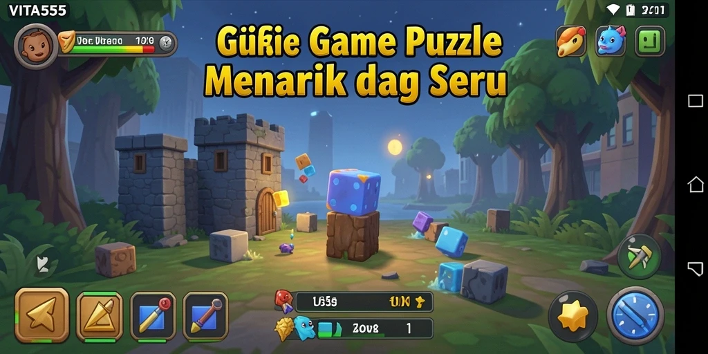 Tampilan gameplay VITA555 yang penuh tantangan puzzle.