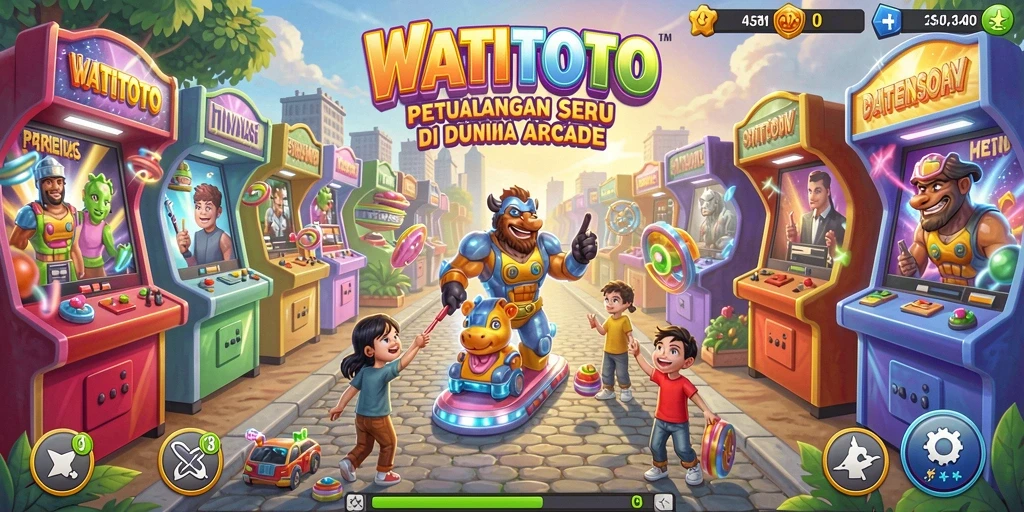 Screenshot gameplay WATITOTO menunjukkan aksi seru dalam petualangan Arcade.