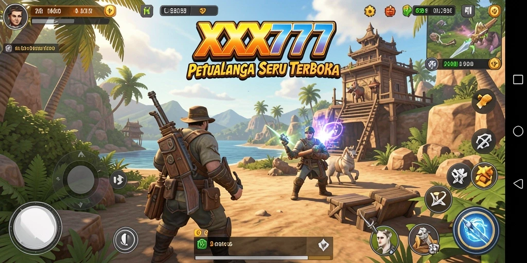 Screenshot gameplay XXX777 menunjukkan petualangan seru di dunia terbuka.