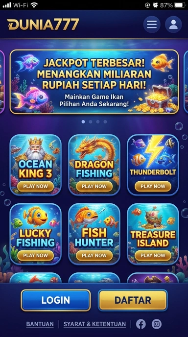 Tampilan kategori aplikasi di dunia777 yang jelas dan mudah dinavigasi.